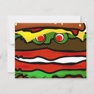 Invitación divertida a Hamburger