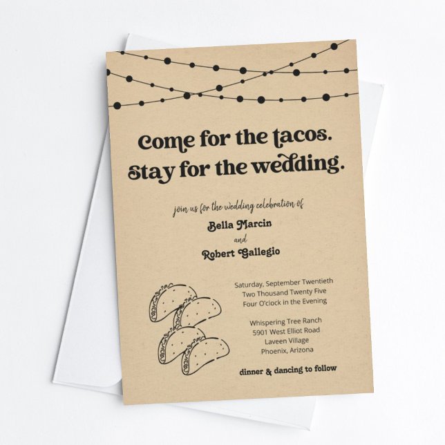 Invitación divertida a la boda de taco (Subido por el creador)