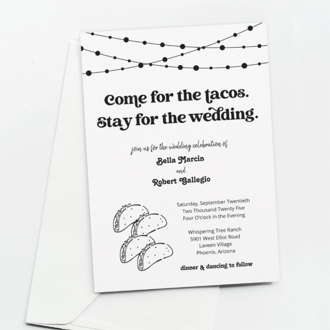 Invitación divertida a la boda de taco (Subido por el creador)