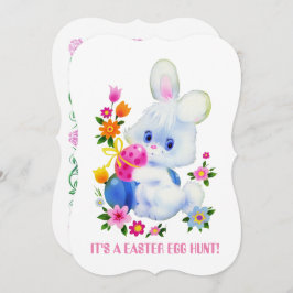 Invitación divertida a la caza de huevos de Pascua