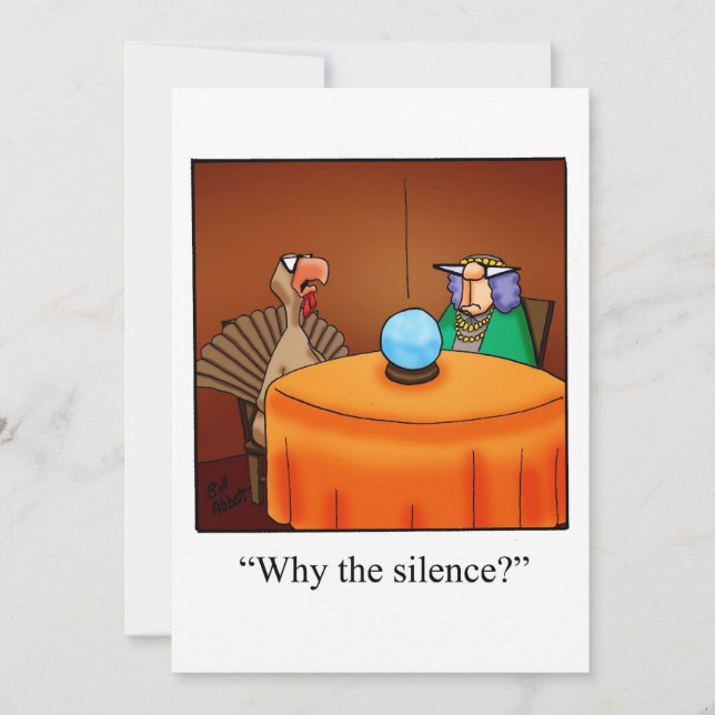 Invitación divertida a la cena de Acción de Gracia (Anverso)