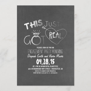 invitación divertida a la fiesta de compromiso Est