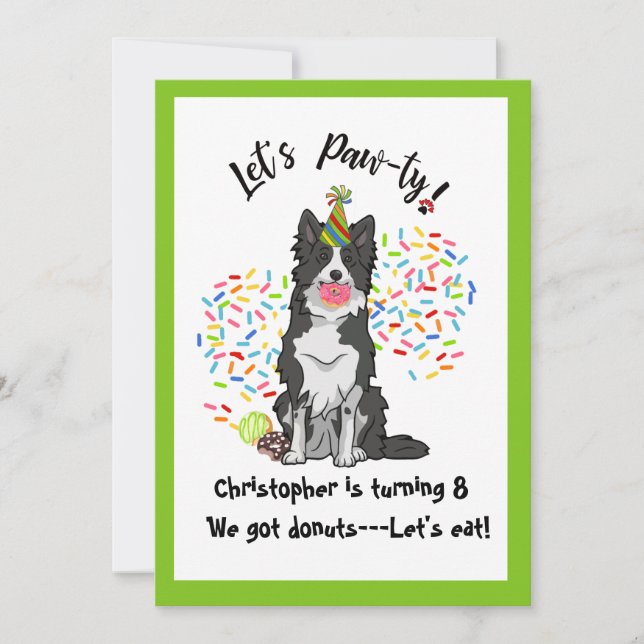Invitación divertida a la fiesta de cumpleaños de  (Anverso)