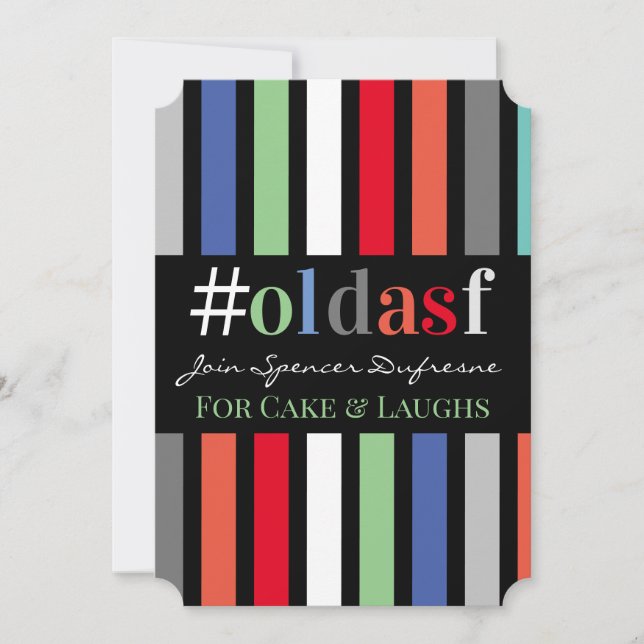 Invitación divertida a la fiesta de cumpleaños #ol (Anverso)