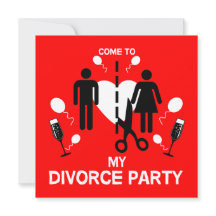 Invitación divertida a la fiesta de divorcio