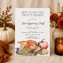 Invitación divertida a la fiesta de Friendsgiving