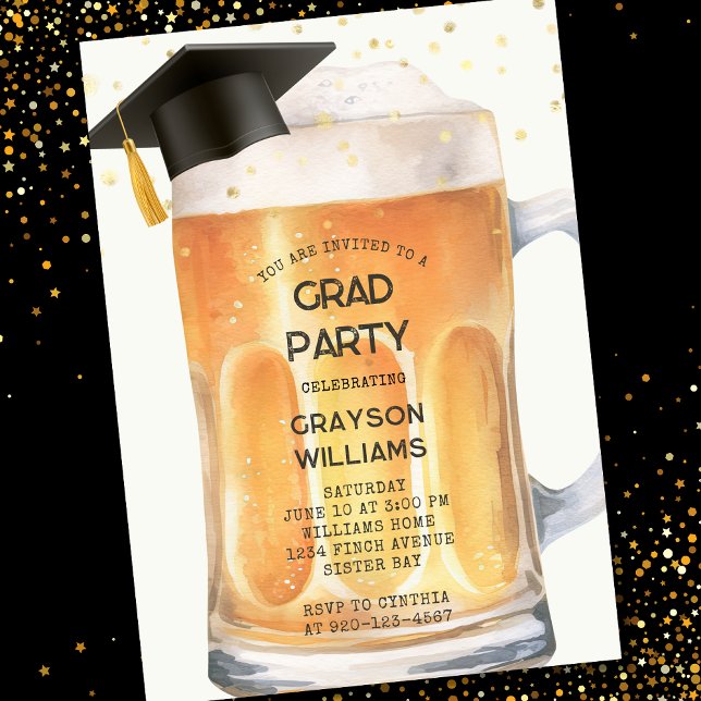 Invitación divertida a la fiesta de graduación de  (Subido por el creador)
