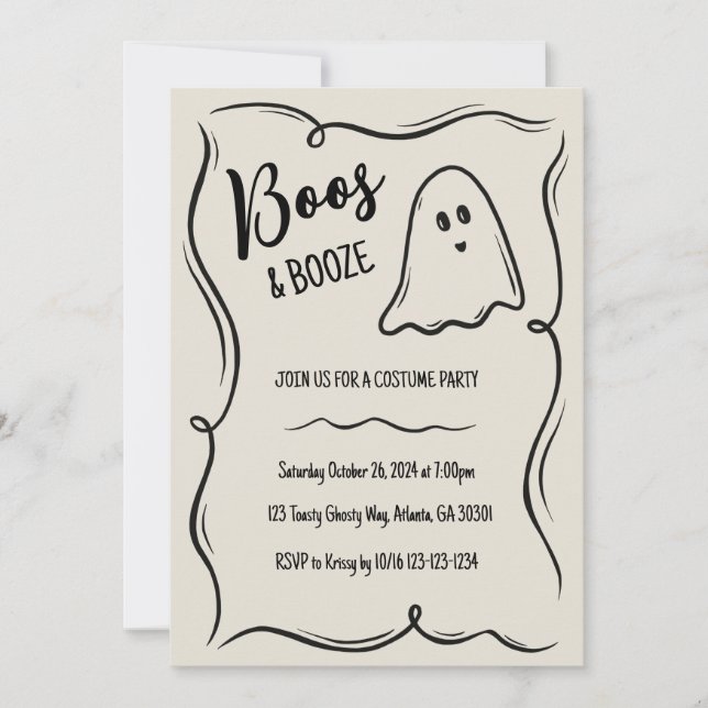 Invitación divertida a la fiesta de Halloween para (Anverso)