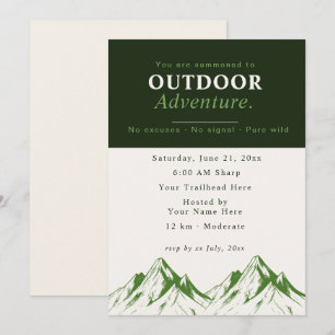 Invitación divertida aventura al aire libre