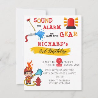Invitación Divertida Aventura de Cumpleaños con Camión de Bom