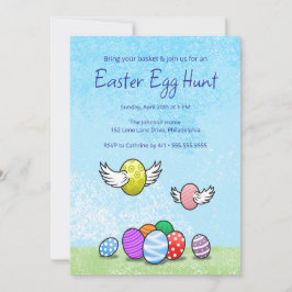 Invitación Divertida búsqueda de huevos de Pascua