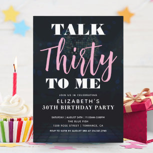 Invitación Divertida charla 30 para mí Fiesta de cumpleaños n