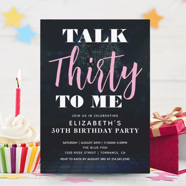 Invitación Divertida charla 30 para mí Fiesta de cumpleaños n (Subido por el creador)