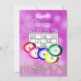 Invitación divertida colorida de Bingo Fiesta