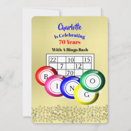 Invitación divertida colorida de Bingo Fiesta