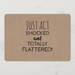 Invitación Divertida conmocionada dama de honor o propuesta d