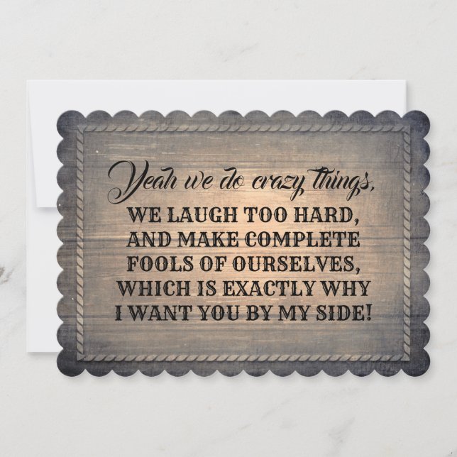 Invitación Divertida dama de honor/propuesta de dama de honor (Anverso)