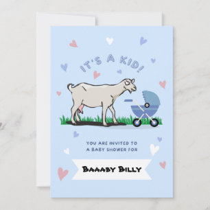Invitación divertida de Baby Shower Goat