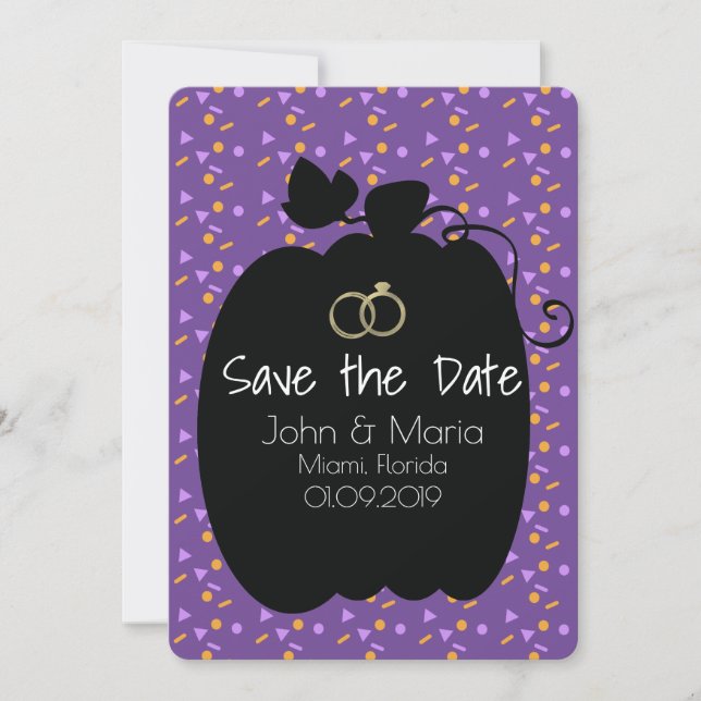 Invitación divertida de calabaza de Halloween para (Anverso)