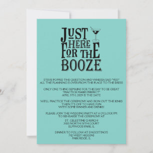 Invitación divertida de cena de ensayo de boda azu