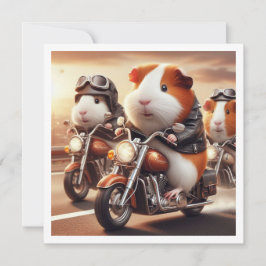 Invitación divertida de cerdo de Guinea, cumpleaño