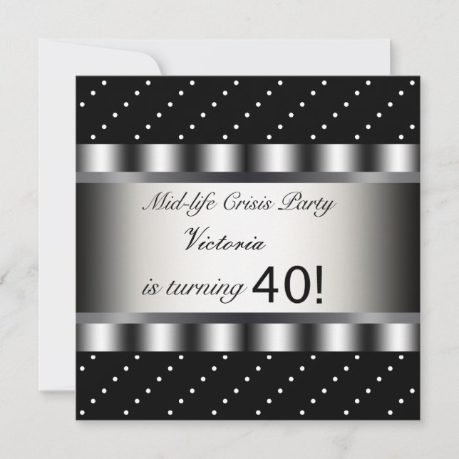 Invitación divertida de cumpleaños número 40 en ne (Anverso)