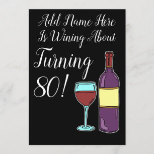 Invitación divertida de cumpleaños por vino