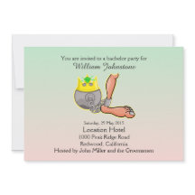 Invitación divertida de despedida de soltero con b