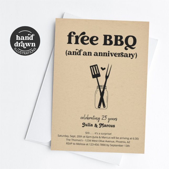 Invitación divertida de fiesta de aniversario con  (Subido por el creador)