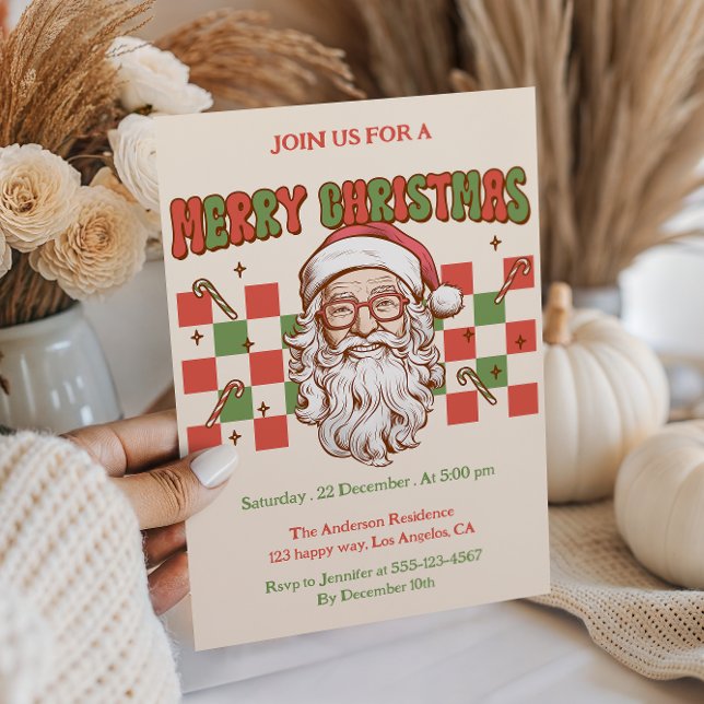 Invitación divertida de fiesta de Navidad con Sant (Subido por el creador)