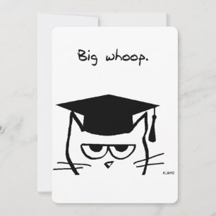 Invitación divertida de graduación de gatos o Fies