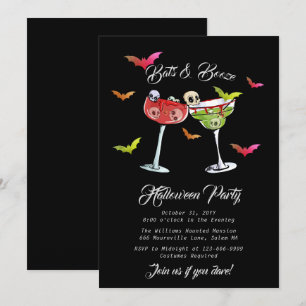Invitación divertida de Halloween para beber