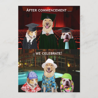 Invitación divertida de la fiesta de graduación