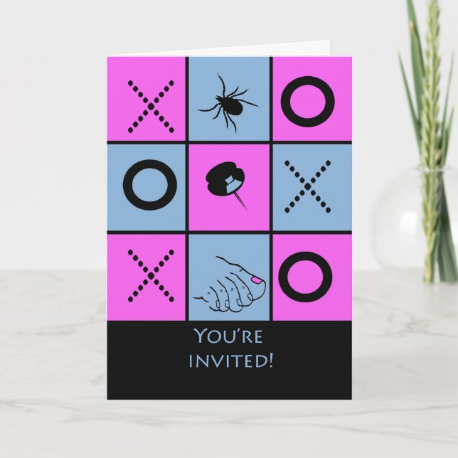 Invitación divertida de la noche del juego, punter (Anverso)