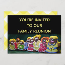 Invitación divertida de la reunión de familia
