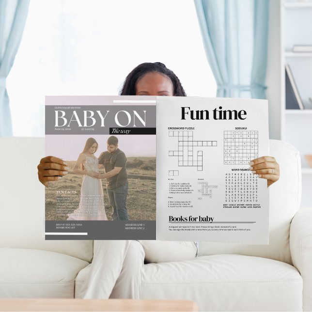 Invitación divertida de la revista baby ducha (Subido por el creador)