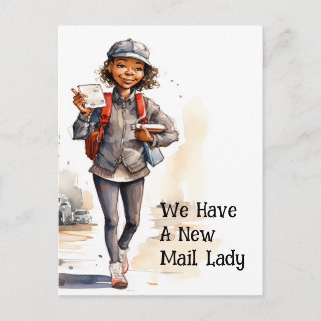 Invitación divertida de Mail Lady Moving (Anverso)