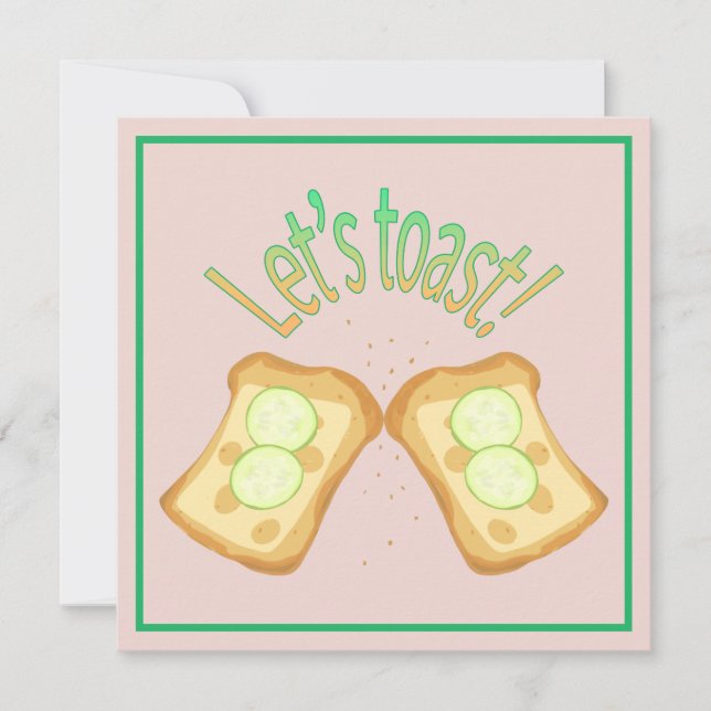 Invitación divertida de tostadas (Anverso)