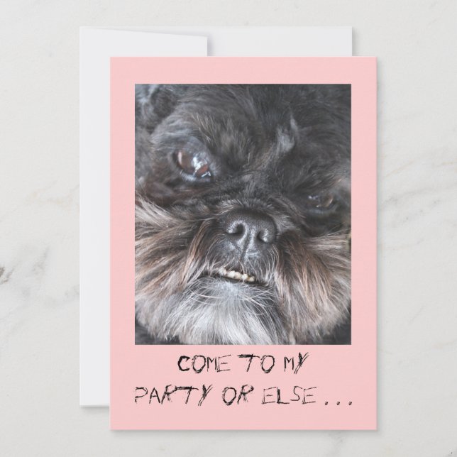 Invitación divertida del fiesta (Anverso)