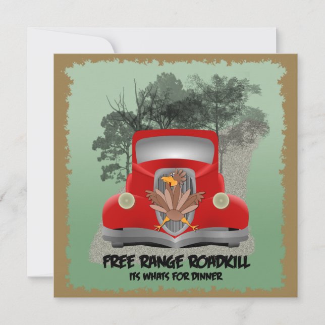 Invitación divertida del fiesta de Roadkill (Anverso)