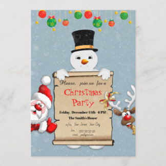 Invitación divertida del navidad para la fiesta de