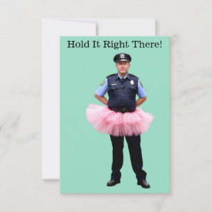 Invitación divertida del partido de los policías