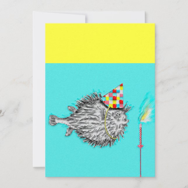 Invitación Divertida fiesta de cumpleaños (Anverso)