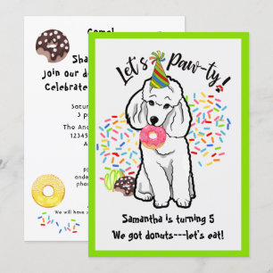 Invitación Divertida fiesta de cumpleaños del perro canino ca