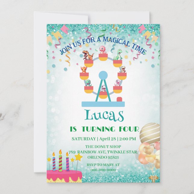 Invitación Divertida fiesta de cumpleaños DIY Nam (Anverso)