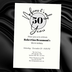 Invitación Divertida fiesta de cumpleaños número 50 sin miedo