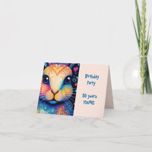 Invitación Divertida fiesta de cumpleaños para adultos (Anverso)