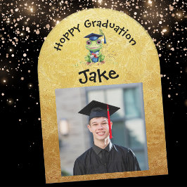 Invitación Divertida fiesta de graduación de fotos de rana