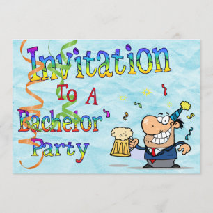 Invitación Divertida fiesta de graduación en texto arcoiris