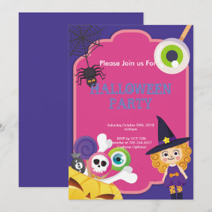 Invitación divertida fiesta de Halloween